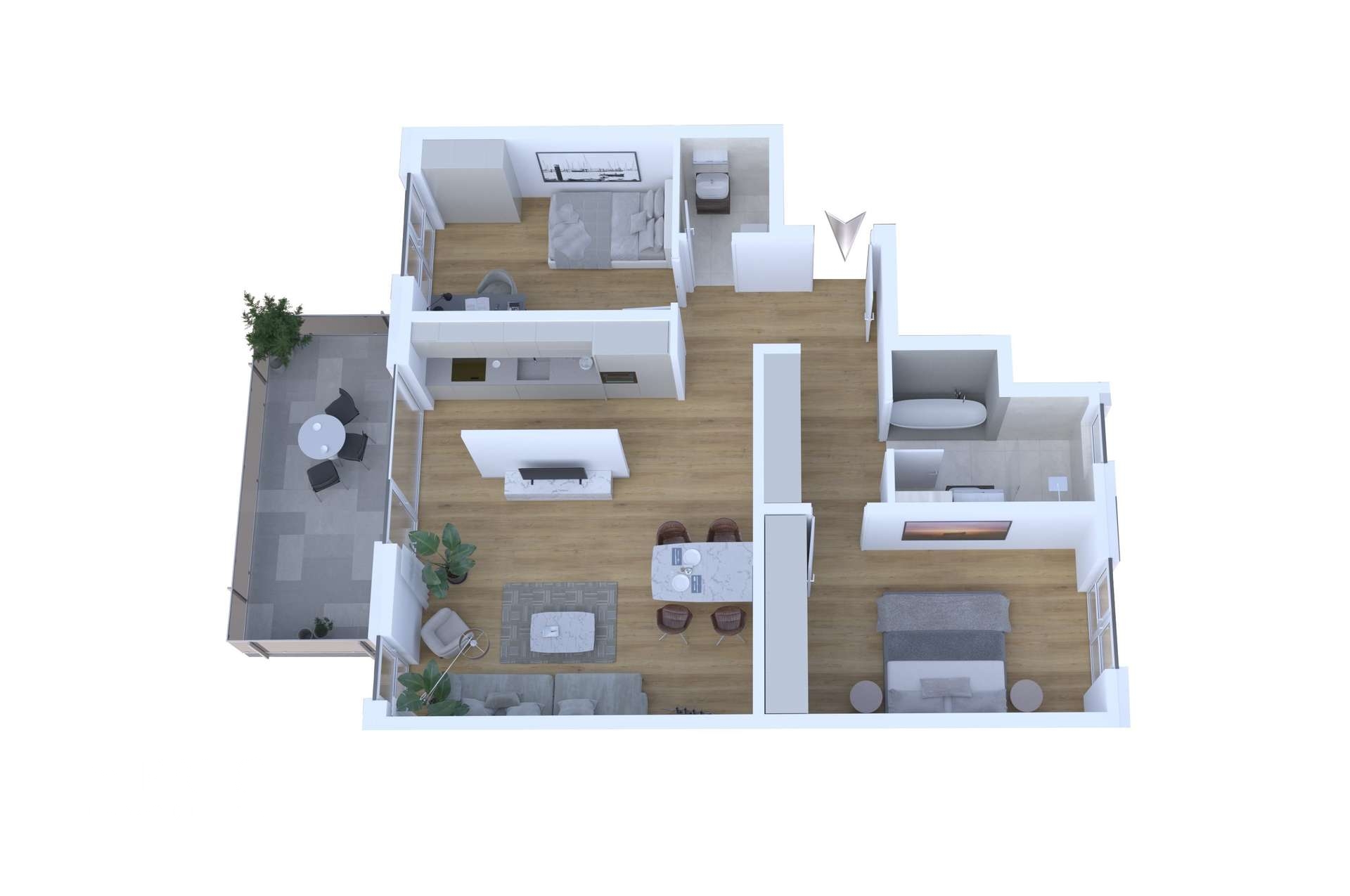 Grundriss WG 8, 10, 12